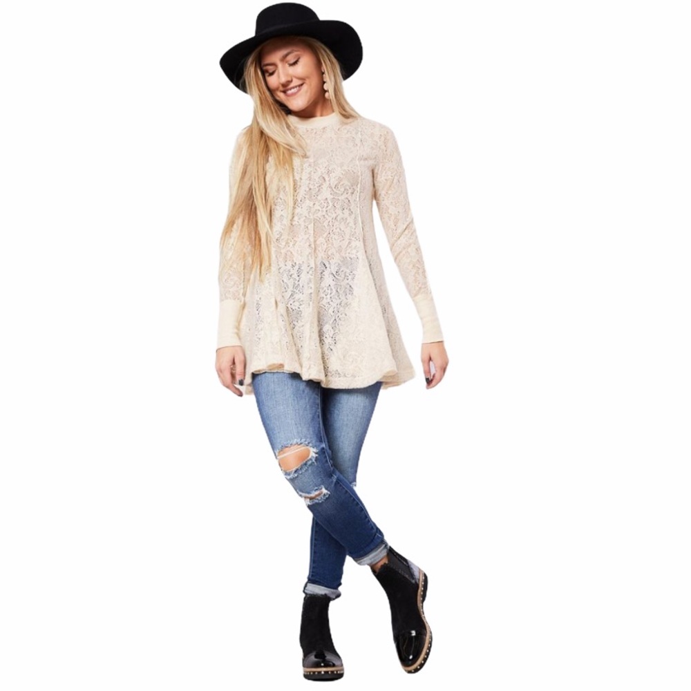 Free people Coffee In The Morning Tunic Top